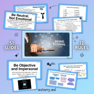 Being formal in English